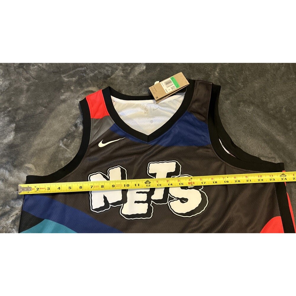 XL Brooklyn Nets City Edition KAWS NBA Jersey Nike 60 Basketball BLANK - Picture 9 of 9